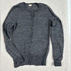 J. Crew Charcoal Knit Cardigan